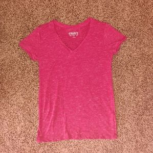 Mudd Pink V Neck Shirt Cotton